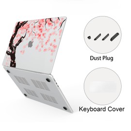 TeDaWen Compatible MacBook Air 13.6 Inch Case 2023-2024 Release Model: M3 A3113 M2 A2681 Chip, Printed Pattern Hard Shell Laptop Case for MacBook Air 13.6 inch, Cherry Blossom A9