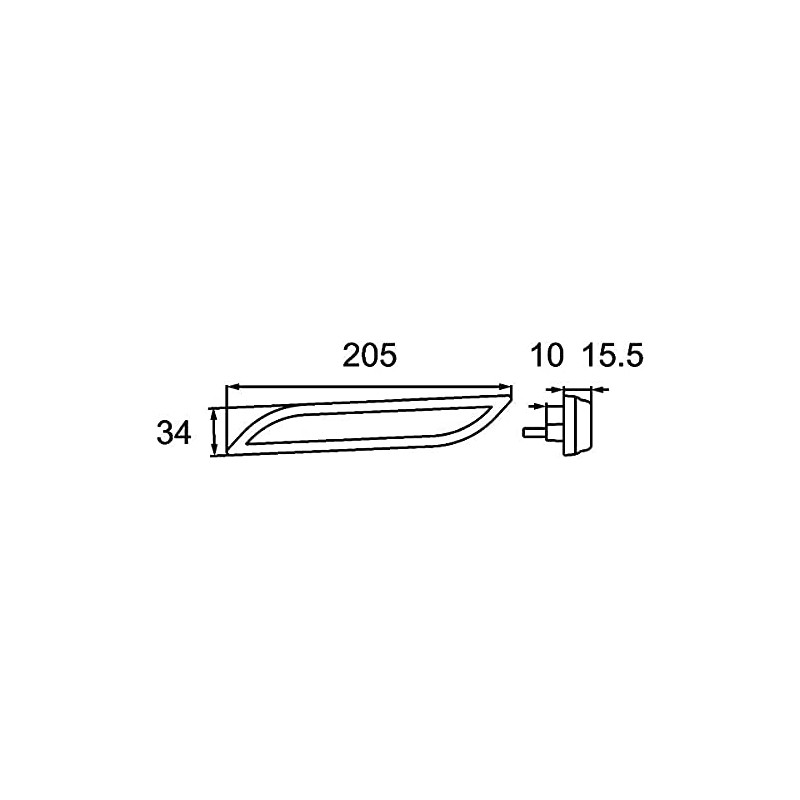 HELLA 2PS 013 305-091 Side Marker Light - Shapeline Style