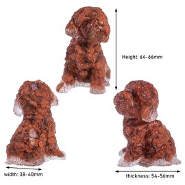 mookaitedecor 6.5cm Red Jasper Crystal Sitting Dog Figurine Ornament for Home, Healing Crystal Puppy Gift for Dog Lover, Resin Animal Stone Dog Statue Good Luck Desk Decoration & Cute Room Decor
