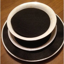 LAMINET Felt Dividers - BLACK - Set of 48 - Includes (12) 10" Diameter Dinner Plate Dividers, (24) 6" Diameter Salad/Dessert Plate Dividers, (12) 4.5" Diameter Saucer/Bread & Butter Plate Dividers
