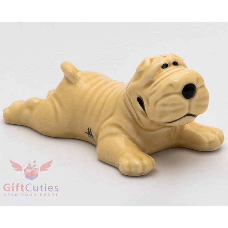 Porcelain Figurine of the Shar Pei Dog
