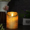 Led FlamE Less Candles Battery Gold Swinging Flame Electric Candle