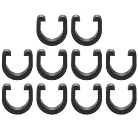 sourcing map 10pcs Bicycle Cable Clamps C-Clips Housing Hose Guide U-Clips Brake Derailleur Shifter for MTB Road Bike, Black