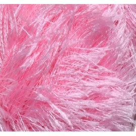 Lukche Eyelash Fun Fur Yarn Premium 100% Polyester 164 Yds (150 Mt), 3.53 Oz (100 Gr) Colorful Crochet Yarn Dıy Hand Knitting. (Pink, 3 Skein)