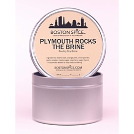 Boston Spice Plymouth Rocks The Brine No Water Needed Dry Handmade Seasoning Brining Blend For Turkey Chicken Duck Quail Fowl Poultry Thanksgiving Christmas No Mess 1 Cup In Tin 7.9oz/225g