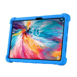 HminSen Case for TCL TAB 10 NXTPAPER 5G 10.4 Inch Tablet, Kids Friendly Soft Silicone Adjustable Stand Cover for TCL TAB 10 NXTPAPER 5G Model 9199S Tablet (Blue)