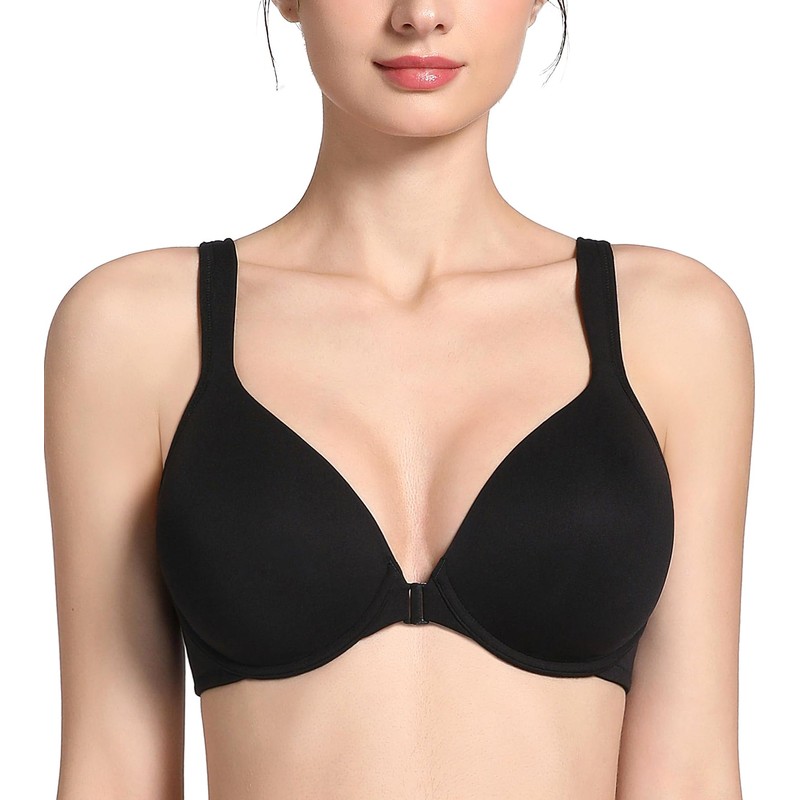 Lemorosy Front Closure Posture Bra Back Support Smoothing Underwire Comfortable