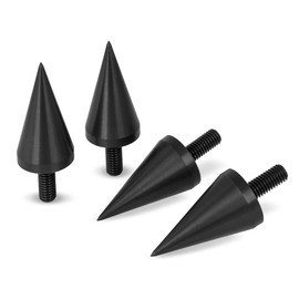 Precisiongeek - Large Aluminum Anodised Black Speaker Spikes M8, 15mm long with Cone 20mm Diameter and 37mm Length - Set of 4 Spikes