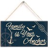 Seaside Family is Your Anchor Shabby Chic Hanging Plaque Nautical