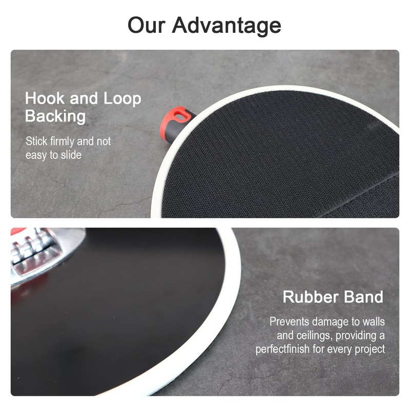 SCOTTCHEN Drywall Sander 9 Inch Radial Round Pole Sander for