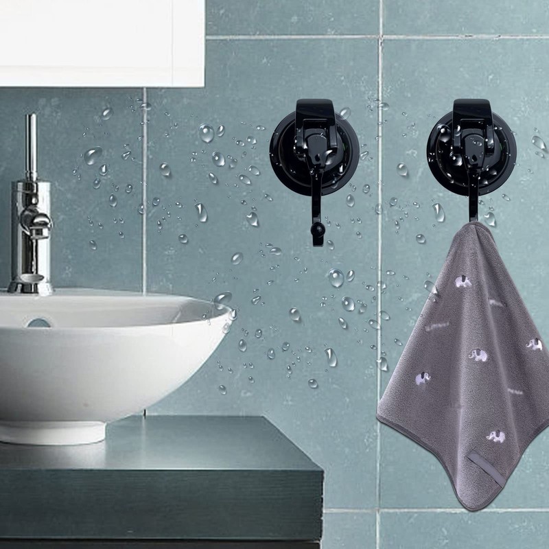 YSSILADI Heavy Duty Vacuum Suction Shower Hooks - Glass Suction
