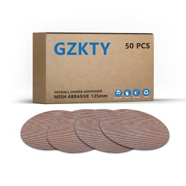 GZKTY Pack of 50 Sandpaper 125 mm Velcro Round Net, Eccentric Sanding Discs, Grid Grit 120 Mesh Sanding Discs, Suitable for Random Orbital Sanders 125 mm
