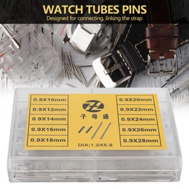 BONKZEBU Watch Bracelet Pins and Tubes, Steel Watch Strap Tubes Pins Linking, Watch Tubes Pins Accessory,for Watch Repairing Tool