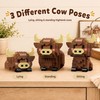 IBLOTIME Highland Cow Micro Building Set, 3 Farm Animal Models