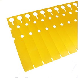 100 WRAP Around Plastic- Thermal Plant Labels 7" x 3/4" Nursery Tree/Loop Labels (Yellow)