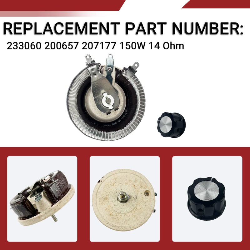 Rheostat 150W 14 Ohm Compatible with Miller Welder, for Bobcat