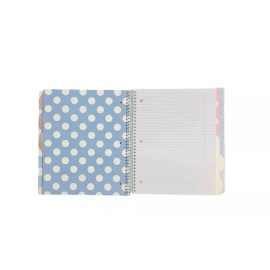 Carolina Pad Studio C CPP Studio C College Ruled Poly Cover 5-Subject Spiral Notebook ~ Blue Aztec