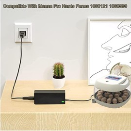 Huzum Power Supply for Nurture Right 360 Incubator 12v Temperature Humidity Control Hatching Supply Cord Replacement for Nurture Right 360 Incubator Power Cord