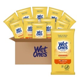 Wet Ones Tropical Splash Hand Wipes 10 Packs 20 Wipes in Each Pack (200 Wipes)