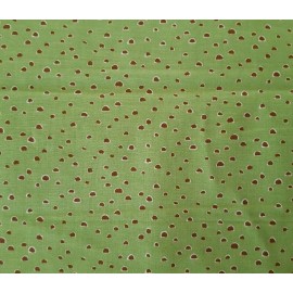 Unbranded Jungle Fun BTY Unbranded Brown Ivory Dots Spots Green