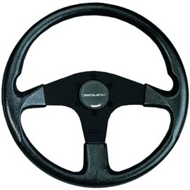 Uflex Corse-W/S Corse Steering Wheel - Black Grip with Black Spokes, 13.8" (350 mm)