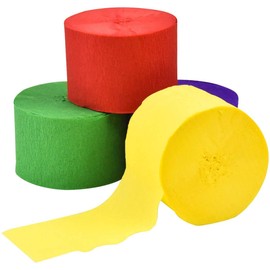 ANCLLO Crepe Paper Craft Streamers Hanging Decorations Party Decoration 6 Colors for Festival Birthday Party Wedding
