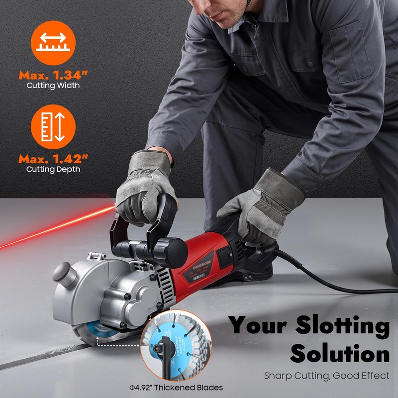 CUBELLIN Wall Chaser 2800W Electric Wall Chaser Cutting Machine with