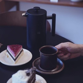 Teranuvo Stainless Steel French Press Coffee Maker - 1L / 34 oz / 8 Cups, Double Walled, Vacuum Insulated, 4 Filter Screens, Stainless Steel Construction