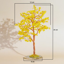 ROYAL SAPPHIRE Yellow Aventurine Crystal -Crystal Decor - Chakra Tree of Life - Feng Shui - Metaphysical Gifts - Reiki Gifts - Gemstone Tree