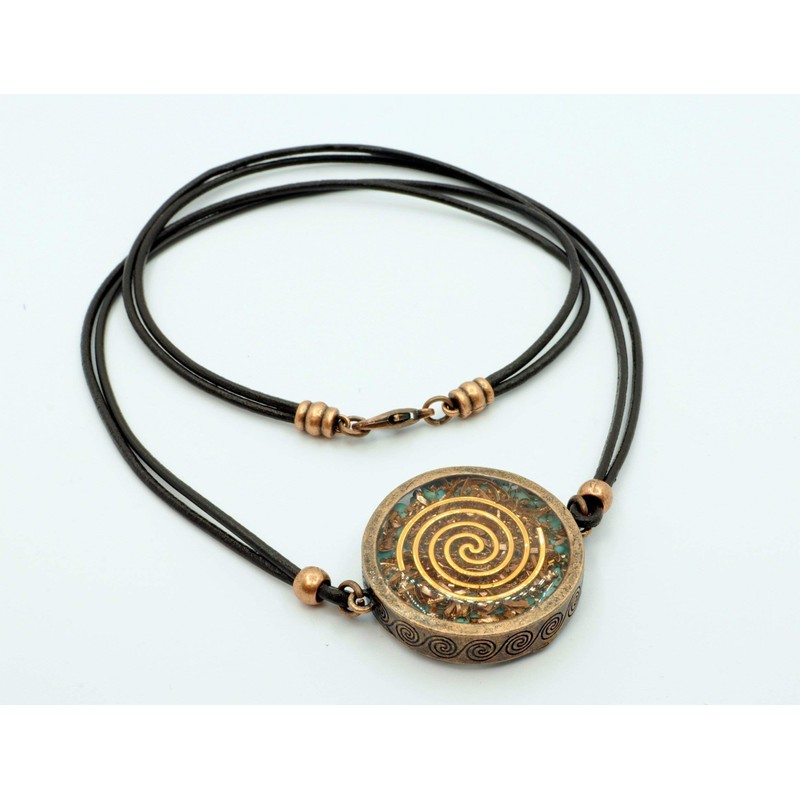 ZZYBIA Reiki Antahkarana Orgone Pendant with Turquoise