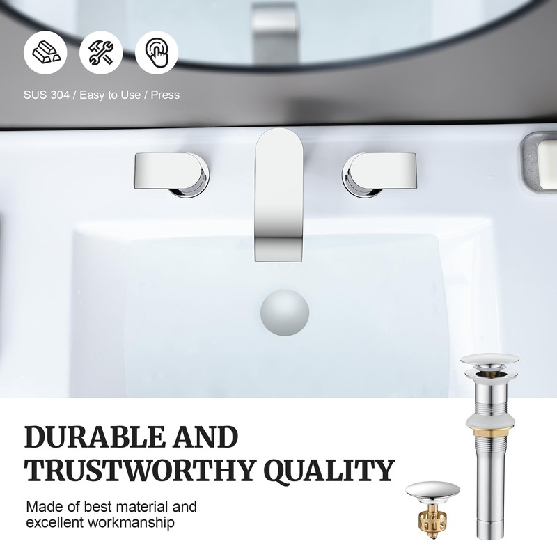Pop up Sink Drain Stopper for Bathroom Vessel Vanity Sink