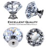 26 pcs Glass Cabinet Knobs Crystal Drawer Pulls Clear 30