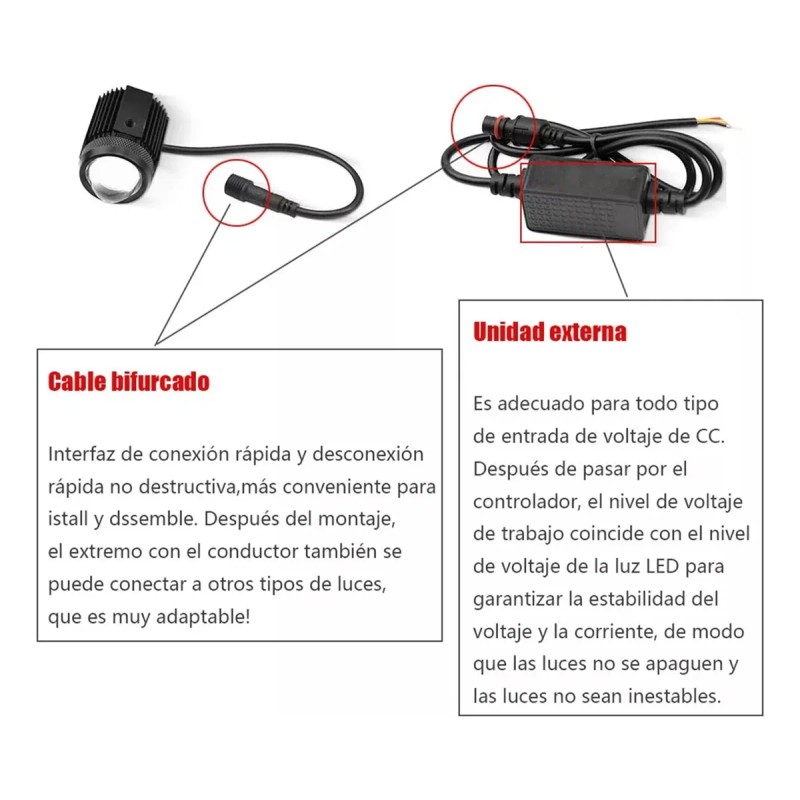 Par De Faros Auxiliares Moto 60w Led Amarillo Y Blanco