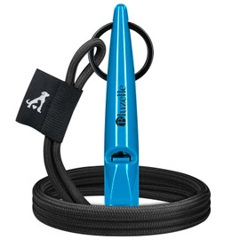 bluzelle Recall 5800 Professional Dog Whistle with Strap for Dog Training, Whistle Made of BPA-Free Plastic, Adjustable Polyester Neck Strap, Standardised Frequency 5800 Hz, Dog Recall, Colour: Light