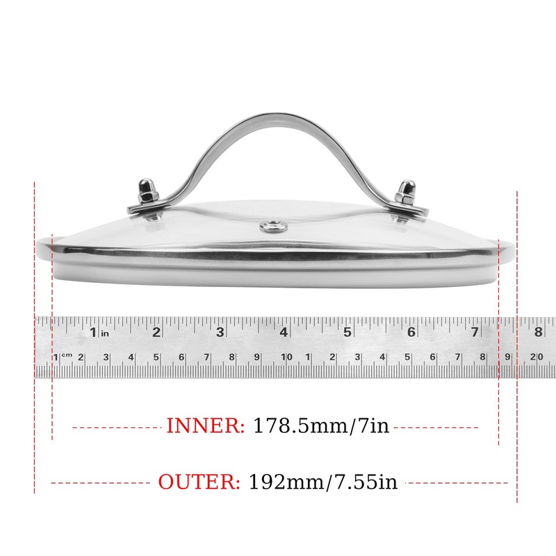 Tighall Universal Lid for Pots, Pans and Skillets, Tempered Glass