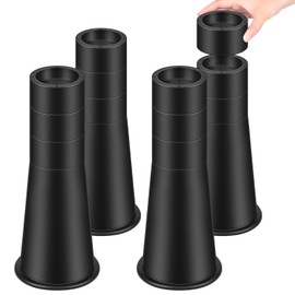 Bed Risers Adjustable Furniture Risers - Heavy Duty 8 inch or 10 or 12 or 13.4 inch Non-Slip Lift Supports for Beds/Couches/Sofas, Durable Round Design with Creates Storage Space (13.4 Inch 4 pack)