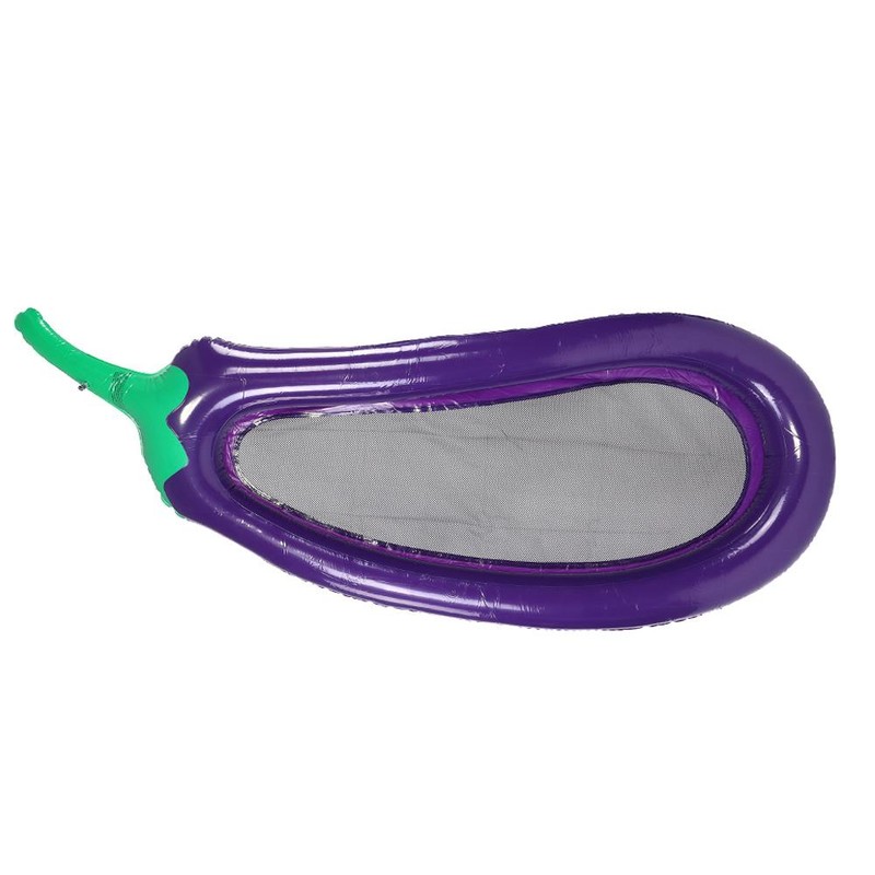 PVC Eggplant Shape Air Matress Swimming Pool Beach Inflatable Float
