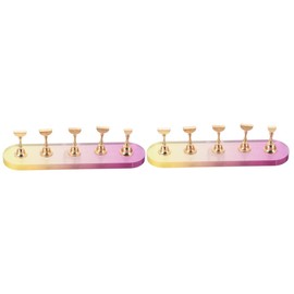 FRCOLOR 2juegos Soporte De Uñas Magnético Base Colorida Para Práctica De Arte De Uñas Salones y Uso Personal