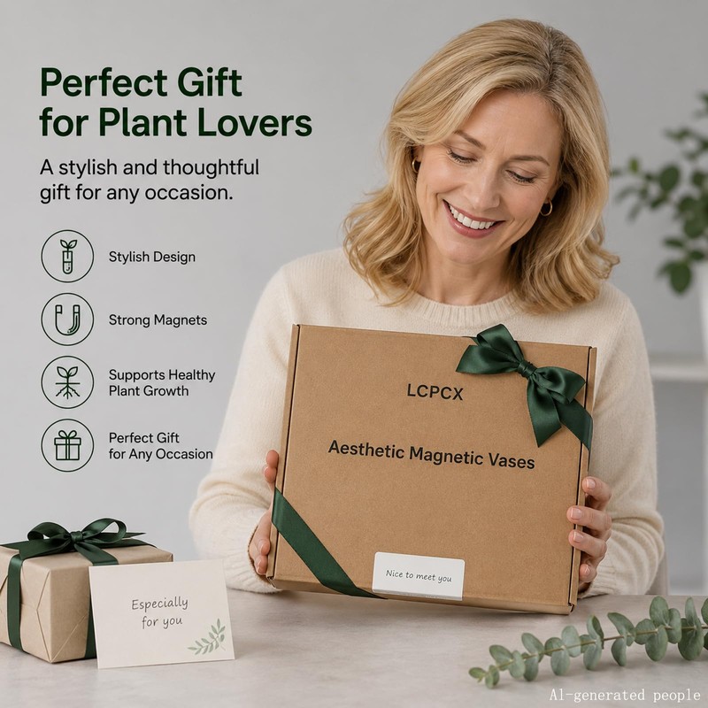 LCPCX Mini vase Magnets for Fridge, Magnetic Test Tube Vase