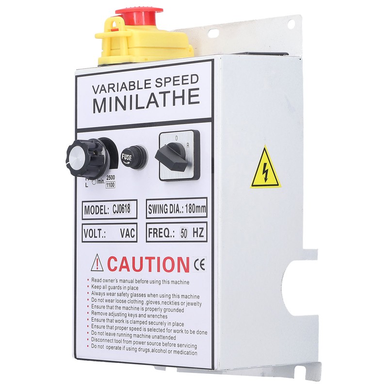 Lathe Control Box Speed Controller Assembly Switch Fuse for 0618‑3B