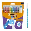 BIC Kids Magic Felt Pens, Water-Based Markers, Erasable Ink and