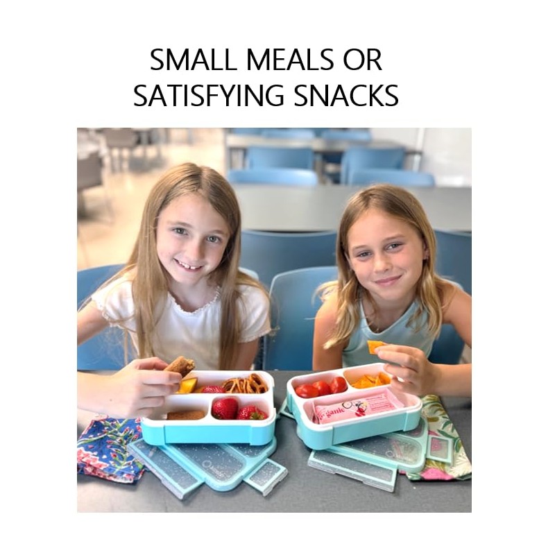 kinsho Recipientes de aperitivos Bento con purpurina con tapas, mini