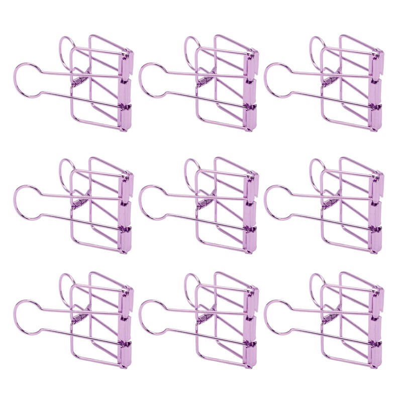 30Pcs Wire Binder Clips 2in Wide Hollow Out Strong Metal