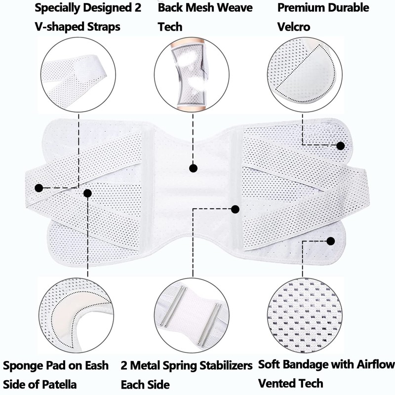 ANAMPION Knee Support S, Knee Pads with Velcro Fastening and