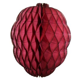 3-Pack 13.5 Inch Honeycomb Raspberry Decoration, Maroon