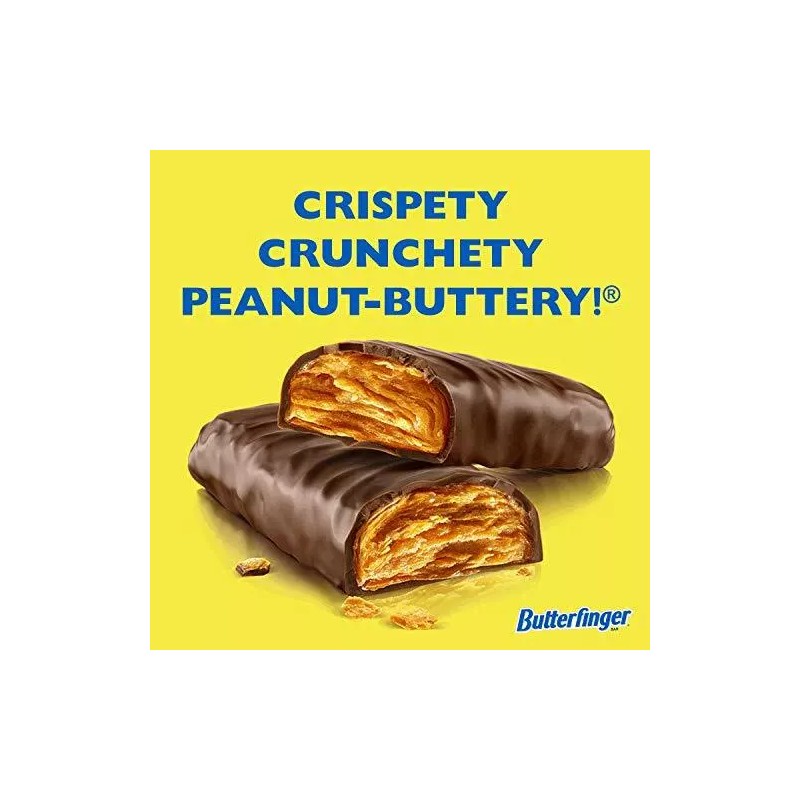 Nestle Butterfinger Milk Chocolate Candy Bars, Full Size Bulk Candy