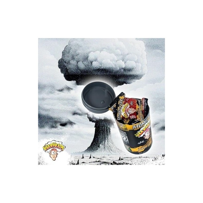 Warheads Atomic Fizz Extreme Sour Hard Candy 1.48 Oz Can