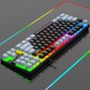 Gaming Keyboard USB 87 Keys RGB Backlit Floating Keycaps Contrast