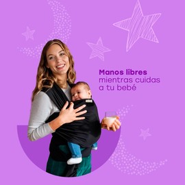 Vía Láctea Fular Ergonómico para Bebé | Portabebé | Fular Elástico | Hasta 10Kg | Baby Wrap | Hecho 100% en México | 1 Pieza (Arena)