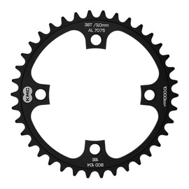KMC Unisex - Adult Chainring for E-Bike, 38 Teeth, Black Anodised 1/2 x 1/8, SB Packaging